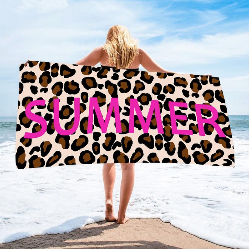 Leopard Print Bath Towel 70x14 - Outdoor Camping Blanket recensione e prezzo