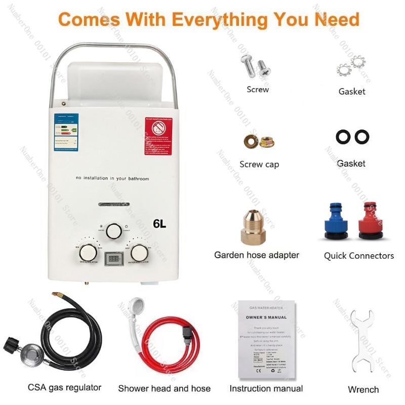 Propane LPG  Gas Tankless Wate - Outdoor Camping Hot Water Heater recensione e prezzo
