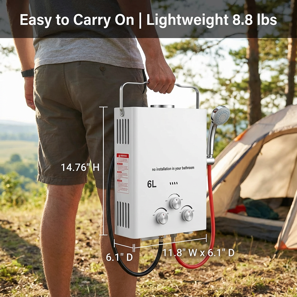 New Portable Gas Water Heater  - Outdoor Camping Hot Water Heater recensione e prezzo