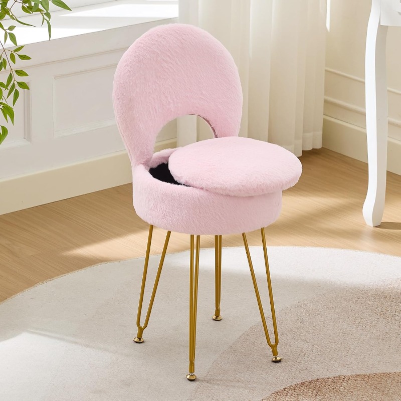 Faux Fur White Small Vanity Ch - Folding Chair recensione e prezzo