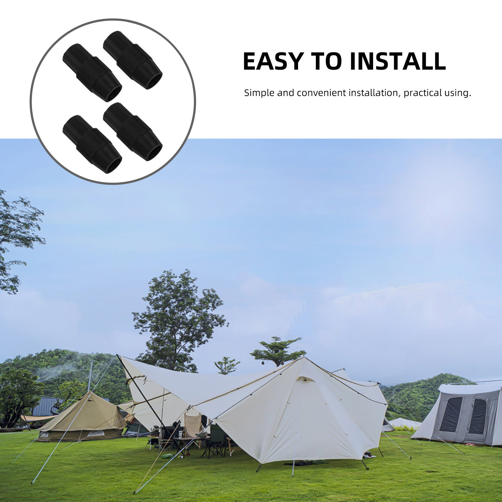 4Pcs Telescopic Rod Connector  - Outdoor Camping On Youtube recensione e prezzo