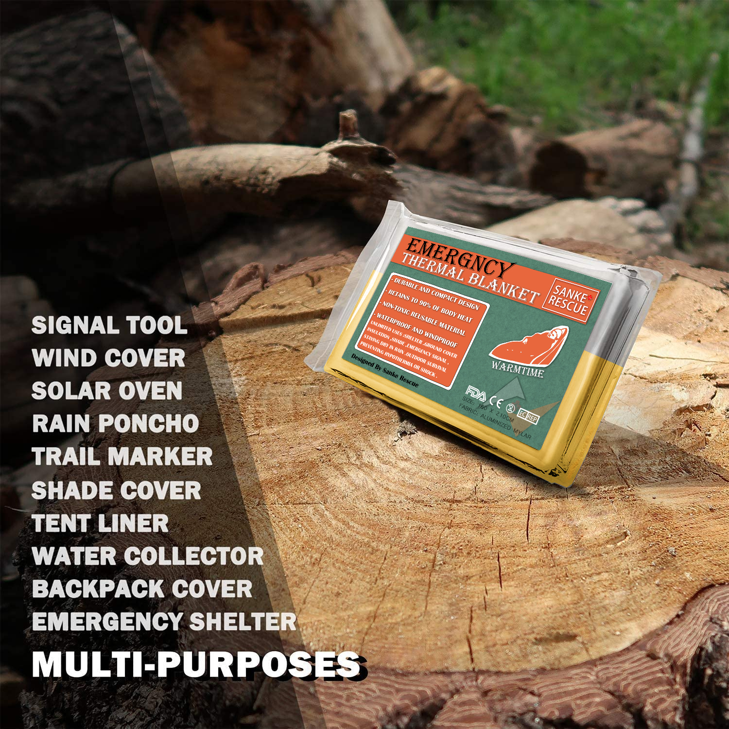 Emergency Blanket Outdoor Surv - First Aid Kit Camping recensione e prezzo
