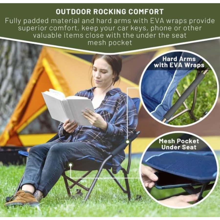 Folding Rocking Camping Chair  - Outdoor Camping Rocking Chair recensione e prezzo