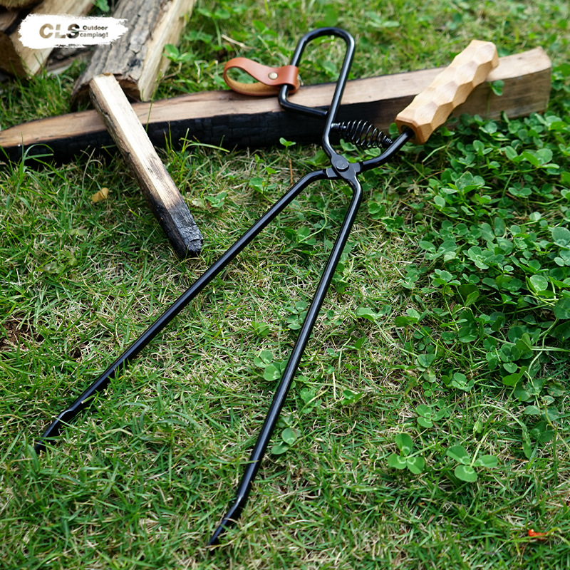 Firewood Tongs Metal Heat Resi - Outdoor Camping Fireplace recensione e prezzo