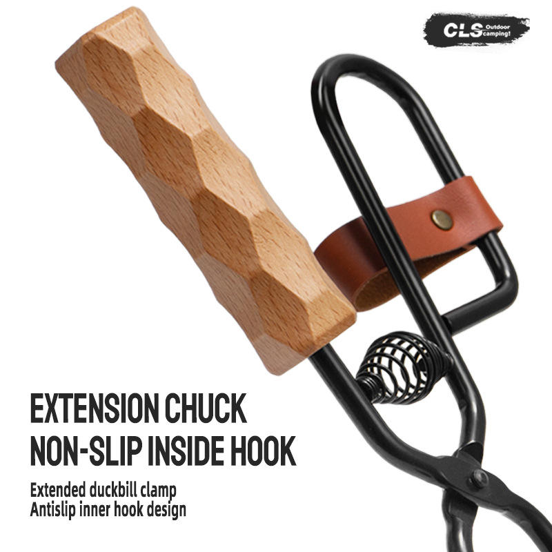 Firewood Tongs Metal Heat Resi - Outdoor Camping Fireplace recensione e prezzo