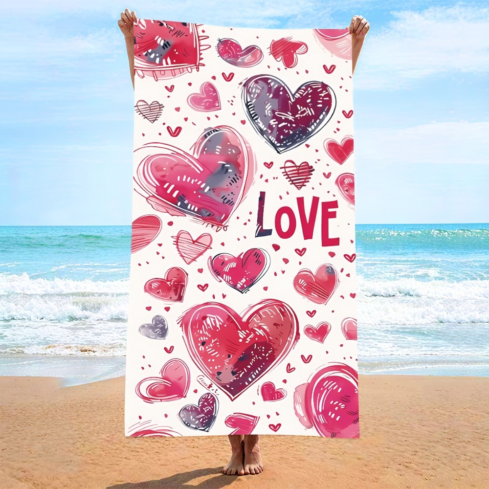 Heart Symbol Bath Towel 27x55i - Outdoor Camping Blanket recensione e prezzo