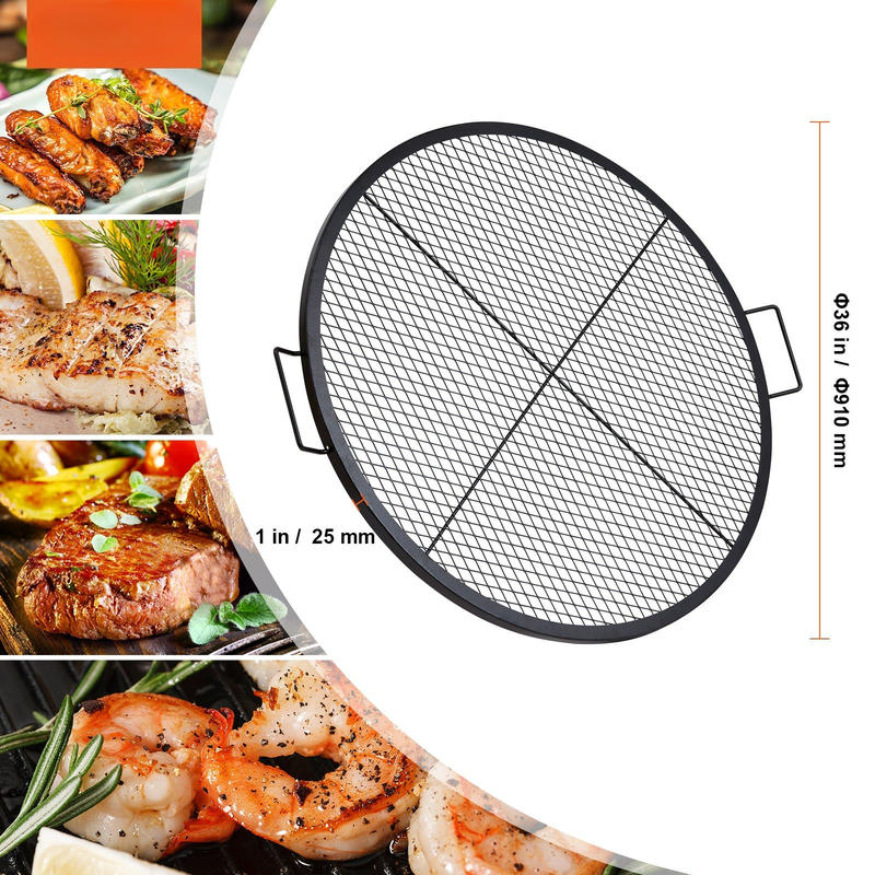 Black Round Cooking Grid 36 In - Outdoor Camping Grill recensione e prezzo