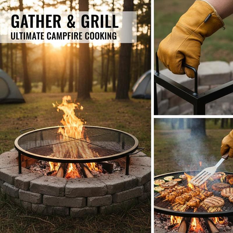 Black Round Cooking Grid 36 In - Outdoor Camping Grill recensione e prezzo