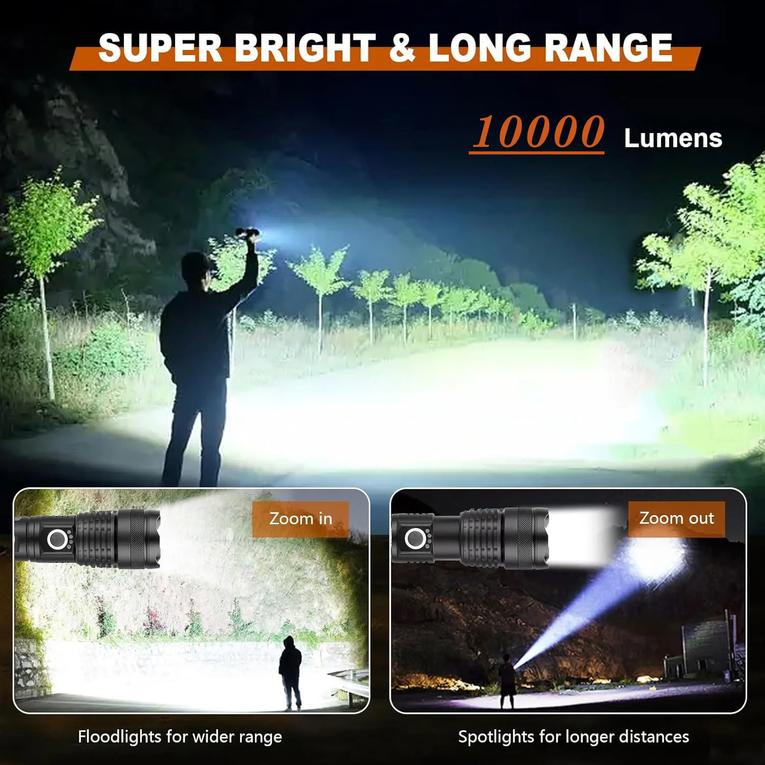 High Power LED Flashlight Rech - Camping Lantern recensione e prezzo