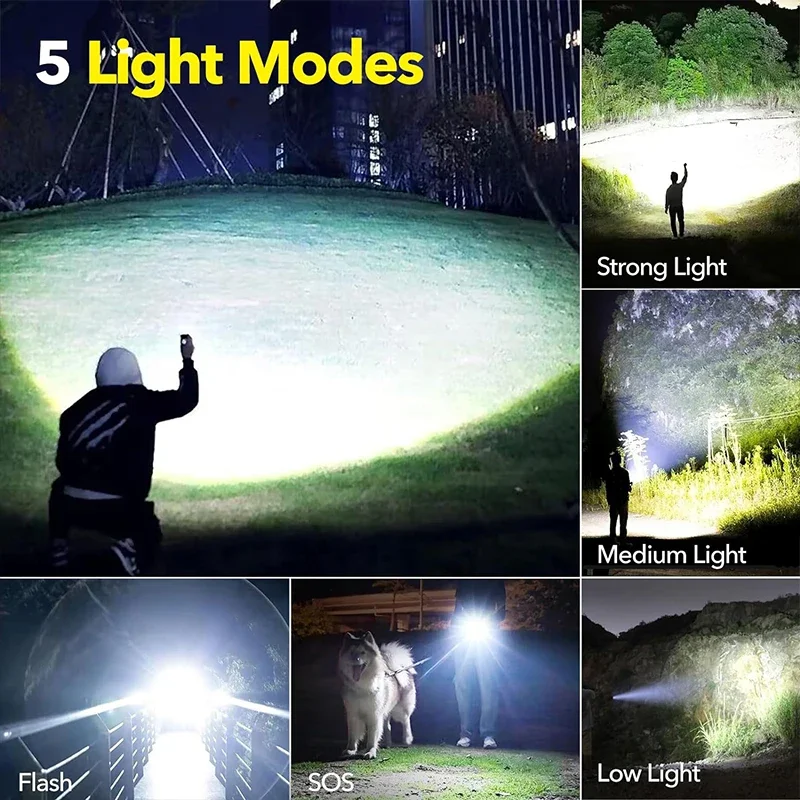 High Power LED Flashlight Rech - Camping Lantern recensione e prezzo