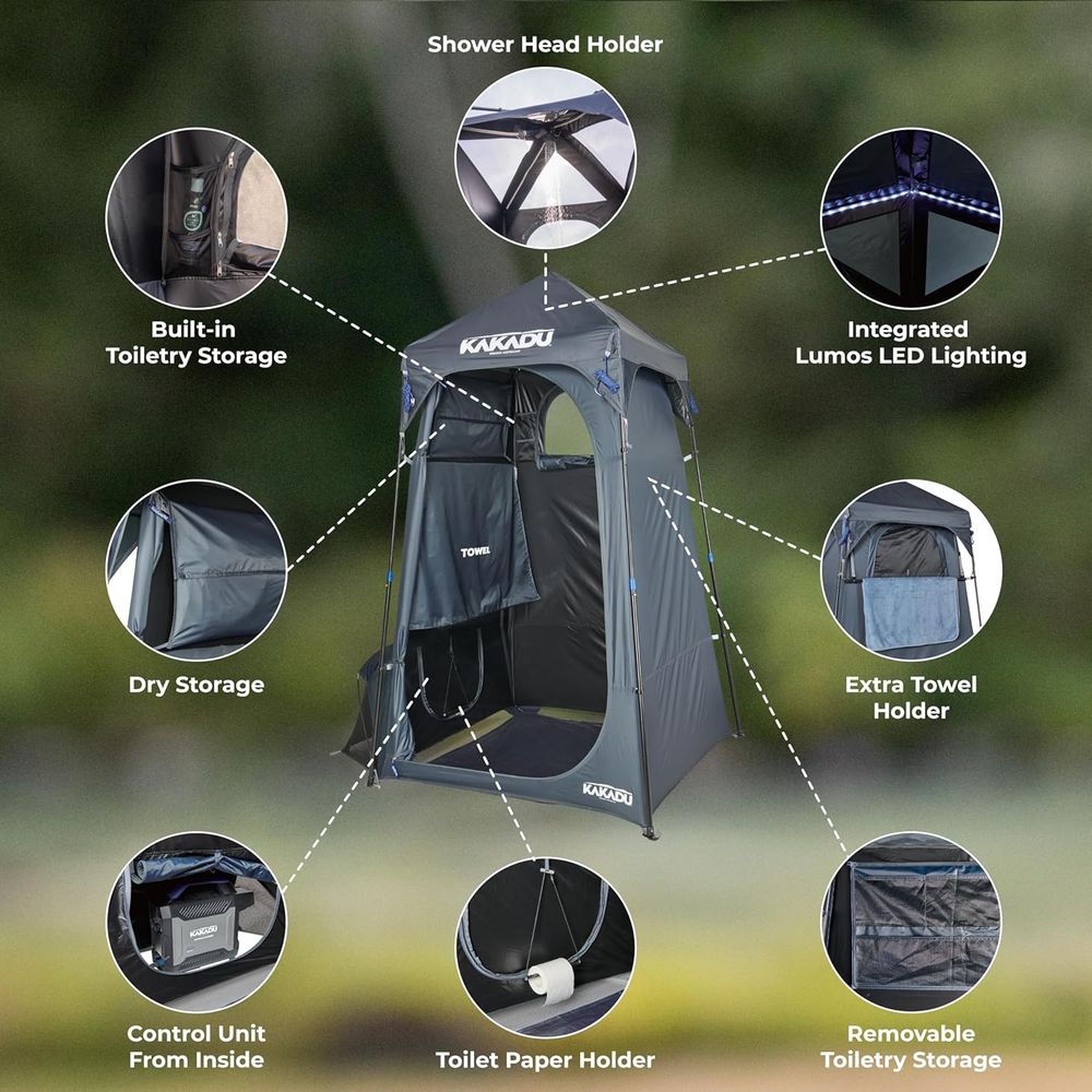 Portable Outdoor Shower Tent w - Outdoor Camping Bag recensione e prezzo