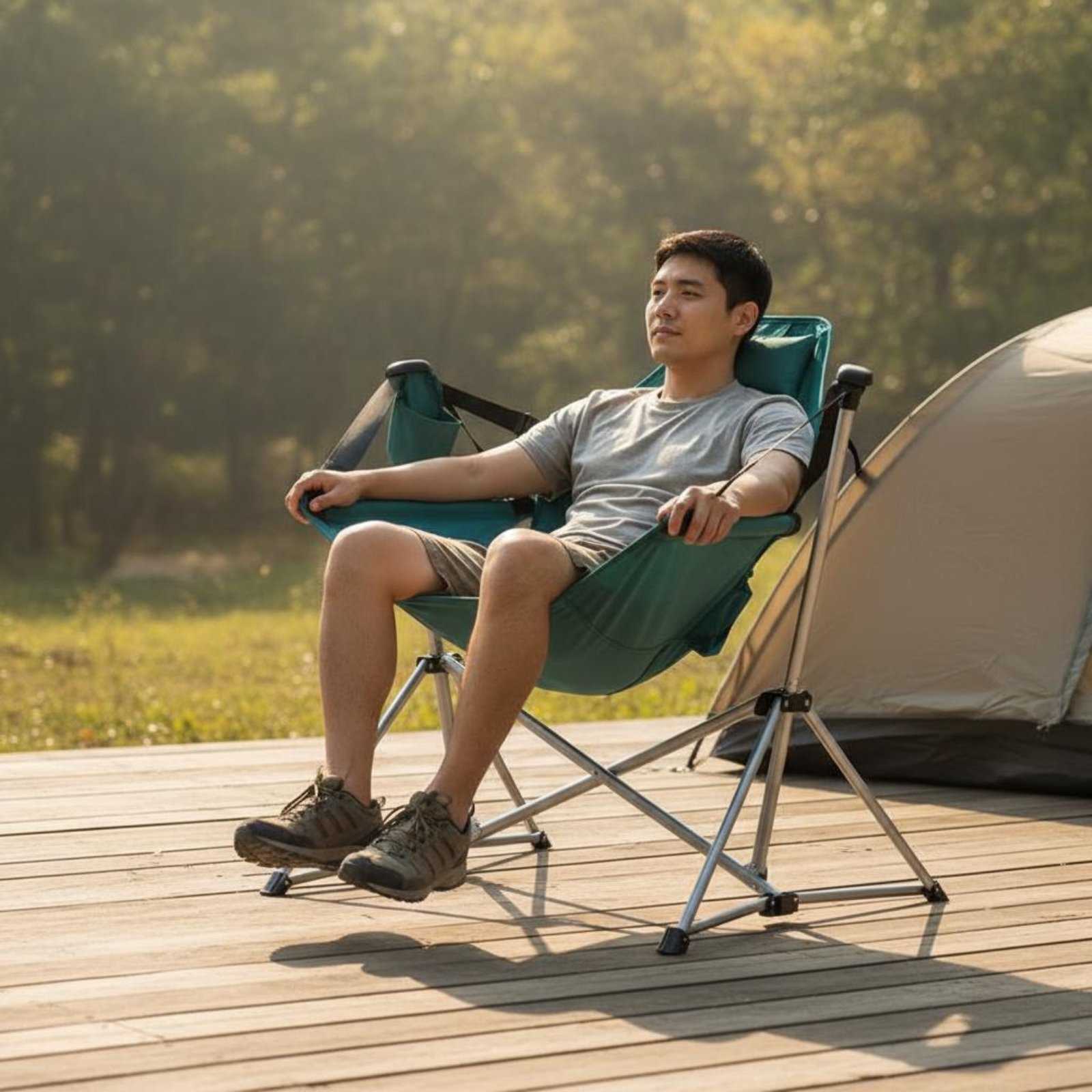 Folding Rocking Chair Foldable - Outdoor Camping Rocking Chair recensione e prezzo