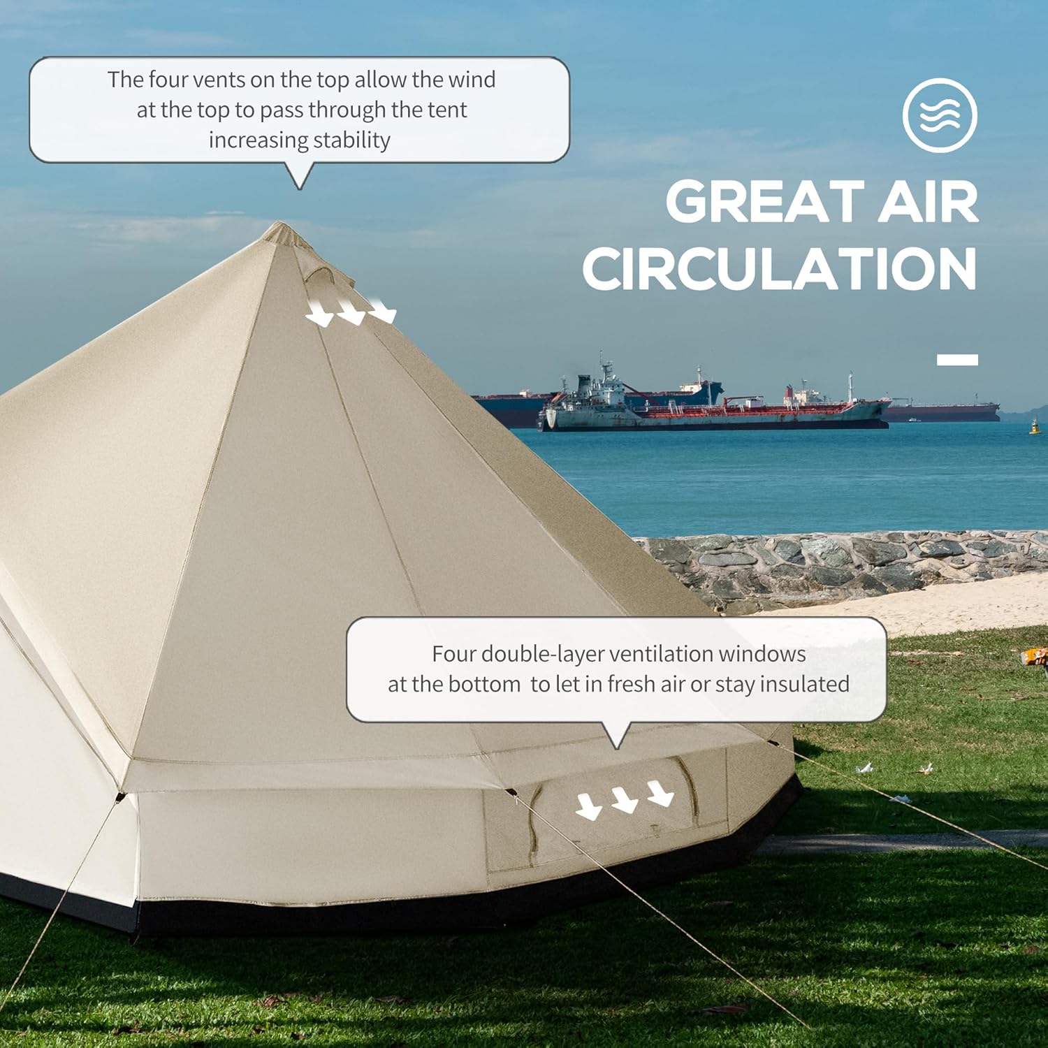 10-Person Yurt Tent Glamping B - Outdoor Yurt Camping recensione e prezzo