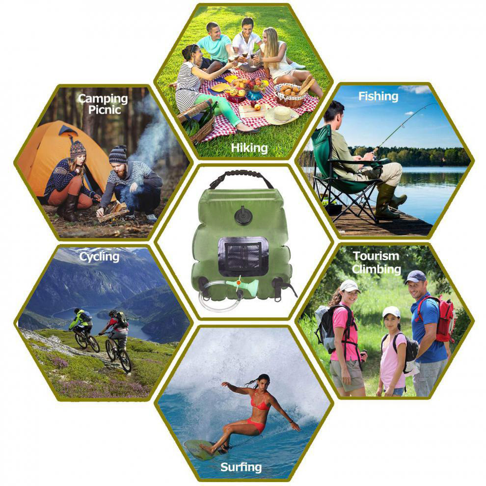 Camping Shower Bag 20L Solar H - Outdoor Camping Hot Water Shower recensione e prezzo