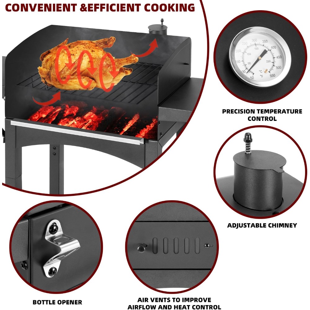 US Shipping Charcoal Grill wit - Outdoor Camping Cooking Table recensione e prezzo