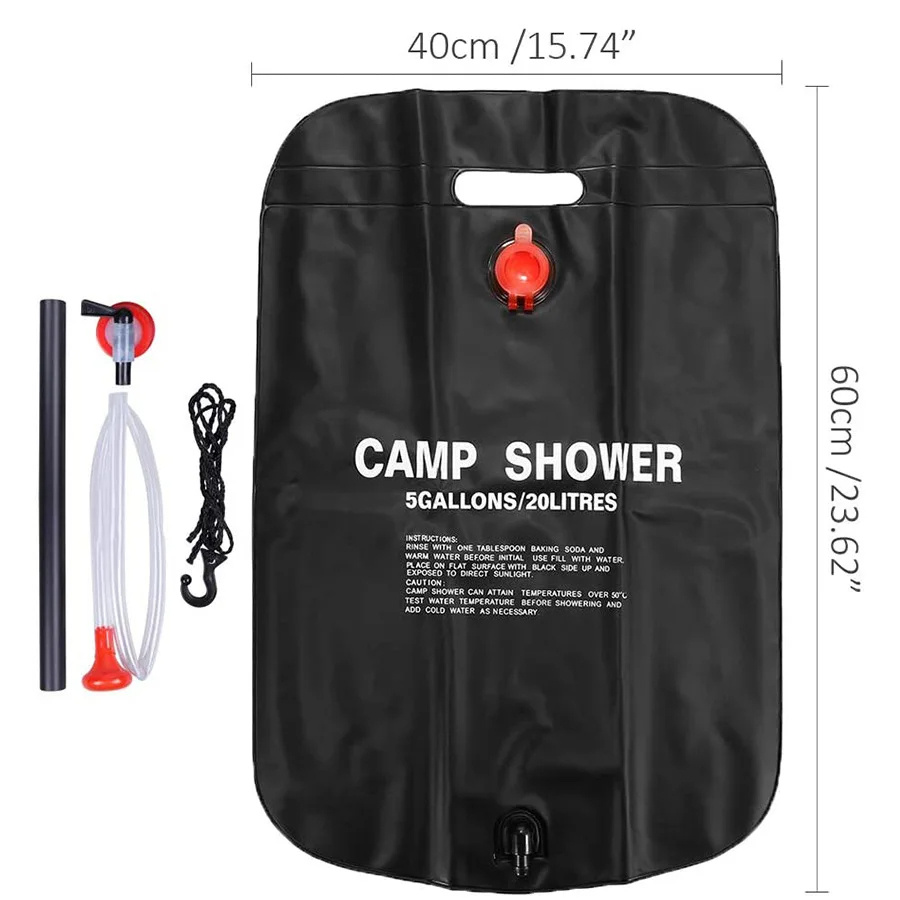 20/40L Camping foldable Solar  - Outdoor Camping Hot Water Shower recensione e prezzo