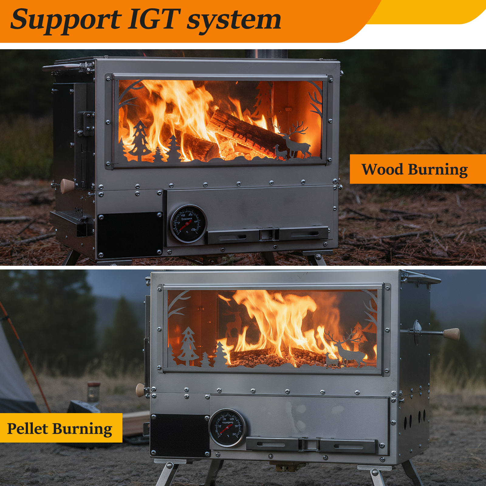 Hot Tent Stove with Oven & Cam - Outdoor Camping Cooking Table recensione e prezzo